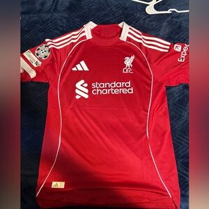 Adidas Red Soccer Jersey with White Accents